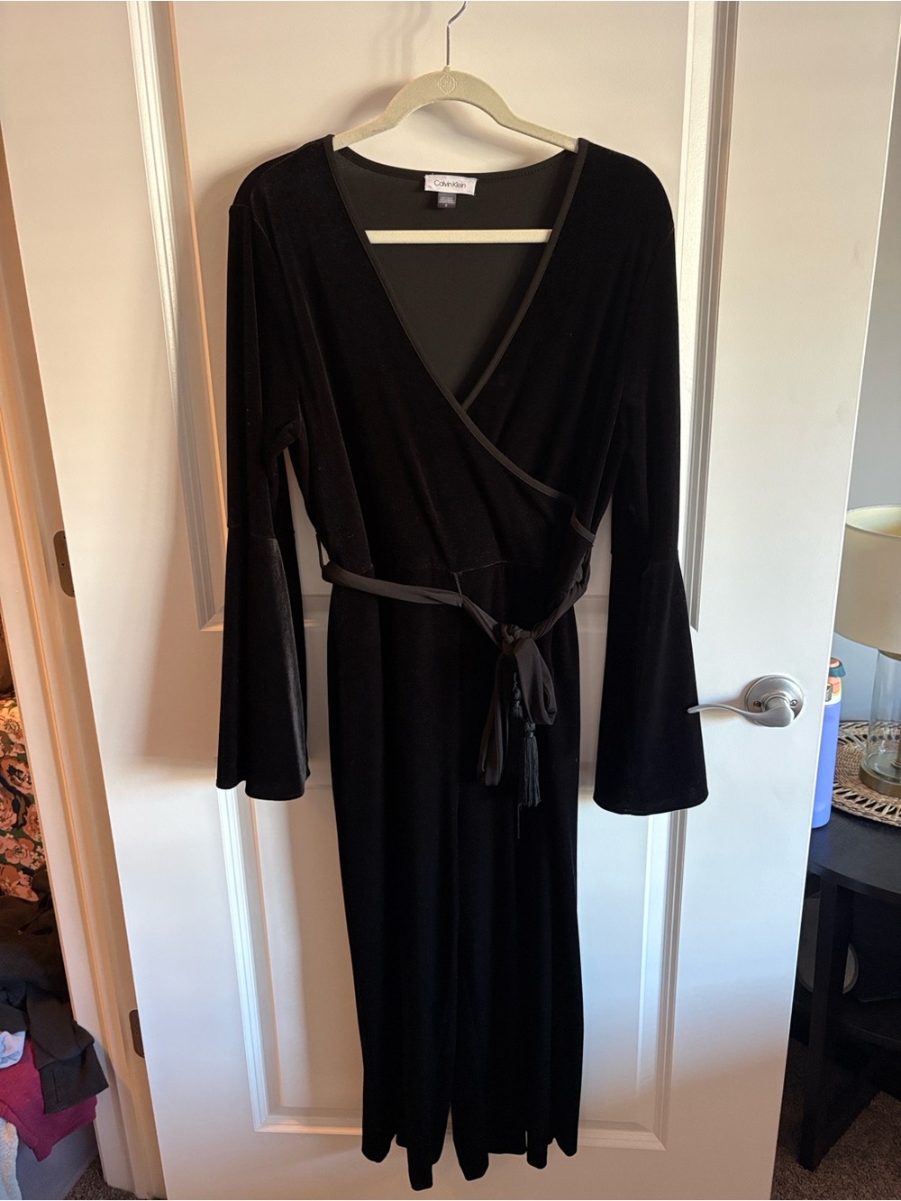 Calvin Klein Back Velvet Jumpsuit